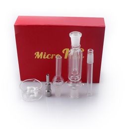 Free DHL!! Beracky Glass Micro NC Kit With 10mm Stainless Steel Tip And Clip Wax Suit For Water Pipes Dab Rigs Somking