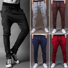 Toptan-Harem Pantolon Stil 8 Renk Rahat Skinny Sweatpants Spor Pantolon Bırak Crotch Jogging Erkekler Joggers Sarouel