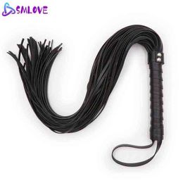 Nxy Sm Bondage Smlove Bdsm Whip Flirting Accessories Femdom Black Leather Flogger Fetish Sex Toy for Couple Adult Cosplay Game 1223