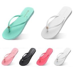 Style335 Slippers Beach shoes Flip Flops womens green yellow orange navy bule white pink brown summer sandals 35-38