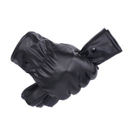 Warm Winter Touch Screen Gloves Men Warm Velvet Thermal Riding Leather Gloves Outdoor Sports Motorcycle Waterproof Gloves VT1797