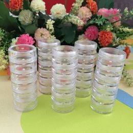 5X5G 5layer plastic bottle jar pot tin for sample art nail eye shadow powder serum container skin care cosmetic packing