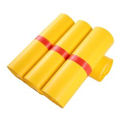 25*35cm yellow Plastic Mailer Package Envelope Bag Self Adhesive White Poly Currier Bags