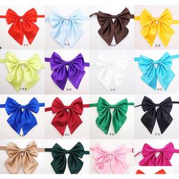 100Pc Lot Factory Cute Pure Solid Colors Handmade Adjustable Dog Ties Pet Bow Ties Cat Neckties Dog Grooming Supplies Ly925-1271L