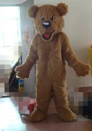 Brown plush bear Mascot Costumes Animated theme Animal Cospaly Cartoon mascot Character Halloween Carnival party Costume