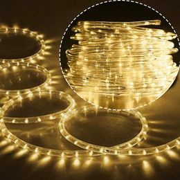 LED Rope Lights 8 Modes LED Waterproof Rainbow Tube Rope Led Strip Christmas Light Outdoors Holiday Decoration Lights IP65 201204