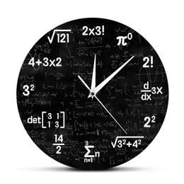 teacher graduation gifts UK - Math Wall Clock ematics Graduation Gift s For Kids mulas Icons Classroom Decor Teacher 220121