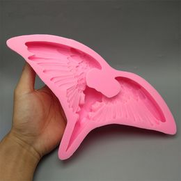 3D crow skull silicone Mould fondant cake Mould resin plaster chocolate candle candy Mould free shipping 201023