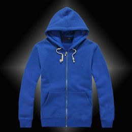 small Hoodies Mens horse polo jacket and Sweatshirts Sweater autumn solid with a hood sport zipper casual Multiple colors Asian size contact me for more pictures 2PK3