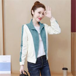 Women Corduroy Jacket Fashion Trend Cardigan Long Sleeve All-match Baseball Uniform Coat Designer Female Autumn New Causal Zipper Outerwear