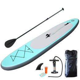 305x76x15cm Blue Premium SurfBoard Durable inflatable SUP Paddle boarding Speed ISUP Race board water sport platform