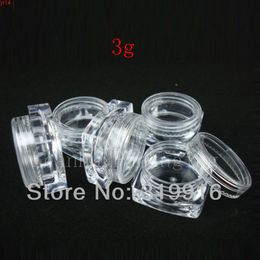 3g X 50 empty Mini square cream plastic containers, small sample bottles ,display cosmetic jars for packaginghigh qualtity