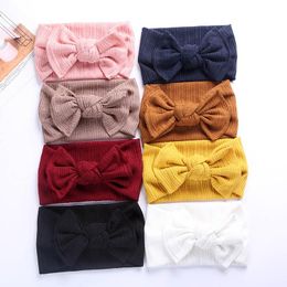 INS autumn winter headbands knitting wool bows girls headband bowknot kids headbands baby hair accessories baby hair bands