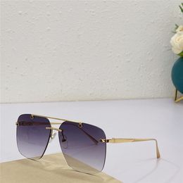 Top men fashion design sunglasses Z36 K gold square frame rimless generous and popular style style high quality uv400 protective eyewear