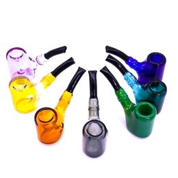 Classic sharp premium quality glass water pipe smoking pipes multicolor dab rig semi-transparent gift