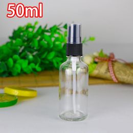 High Quality 50ml Perfume Glass Pump Spray Bottle 50 ml Transparent Mist Sprayer Bottle 50ml In Stock