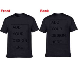 Customized Front And Back Men's T Shirt Print Your Own Design High Quality Breathable Cotton T-Shirt For Men Plus Size XS-3XL G1229