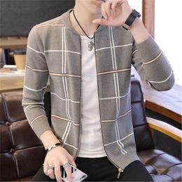 Men Cardigan Sweater Fashion Trend Natural Colour Long Sleeve Sweaters Designer Male Autumn New Casual Slim Knitted Sweaters Coat