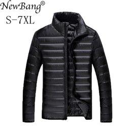 NewBang Brand 7XL Duck Down Jacket Men Winter Jacket Men Warm Windbreaker Feather Parkas Ultra Light Down Jacket Men Outwear 201104