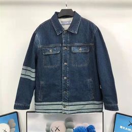 Warehouse clothing autumn and winter new denim high fashion lamb wool Lapel denim warm coat Sale online_99UA