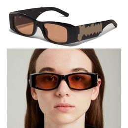 Sunglasses Mens temple with Metal Oversized letters Womens glasses designer PERI001 Black Brown sunglasses original box