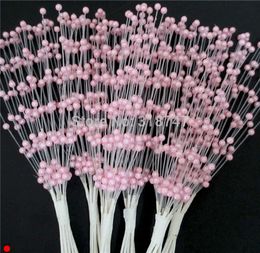 Approx 4-5mm pink/white pearl sticks decorate wedding bouquet cakes accessory 60pcs/Lot 027029 (9)