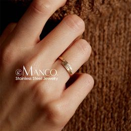 e-Manco Minimalist Custom Letter Ring for Lover Forever Engagement Ring Adjustable Stainless Steel Rings for women Y200323