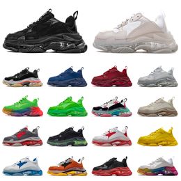2020 New Arrival Fashion Triple S Mens Womens Designers Shoes Sneakers Clear Sole Red Luxurys Triple-S Jogging Walking Casual Trainers