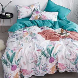 Svetanya Silkly Duvet Cover Set Luxury Egyptian Cotton Bed Linens Queen Size Bedding Set T200706