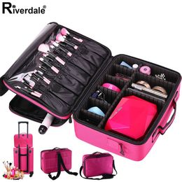 New Women Brand Cosmetic Bag Travel Makeup Organizer Professional Make Up Box Cosmetics Pouch Bags Beauty Case For Makeup Artist Y200714