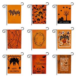 Happy Halloween flag Party series linen Garden Flag double side printed Flag Banner Flags 47*32CM 9 style T2I51565