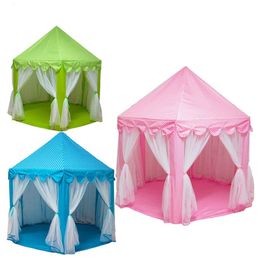 Play House Game Tent Toys Ball Pit Pool Portable Foldable Princess Folding Tent Castle Gifts Tents Toy For Kids Children Girl LJ200923