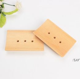 100pcs Wooden Soap Dish Fashion Handmade Soap-Tray Box DIY Soap-Holder House Ornamentation Bathroom CCD12989
