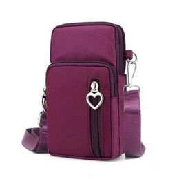 Purses Bag Mini Nylon Coin Crossody Cell Phone Cash Messenger Shoulder Strap Wallet Pouch Purse Waterproof