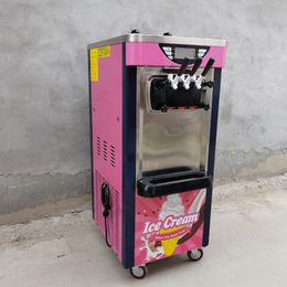 Commercial Soft Ice Cream Makers Machine Vertical Stainless Steel Sweet Cone Vending Machine 110V 220V