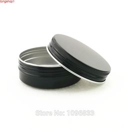 60g Black Aluminum Jar, 60ml Cosmetic Pot, Empty Cream Box, Tin Metal Packaging 50pcs/Lotgood quantity