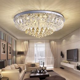 Ceiling Lights Simple And Modern LED Round Warm Living Room Dining Hall Diamond Crystal Lamp Atmospheric Luxury Headlamps Lamps