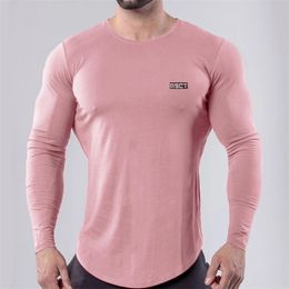 High collar Compression Shirts Men Bodybuilding Sportswear T-shirt Long Sleeve Top Gyms T Shirt Men Fitness Tight Rashgard 201202