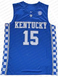 Demarcus Cousins DAVIS Jersey Kentucky Wildcats Blue White Sewn Basketball Jersey Customize any name number MEN WOMEN YOUTH