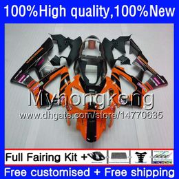 Kit For HONDA CBR 929RR 900 929 RR 00 01 2000 2001 50HM.130 CBR900 RR CBR 900RR 929CC Orange black CBR900RR CBR929RR CBR929 RR 00 01 Fairing