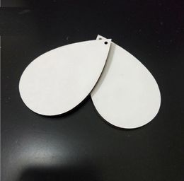 Sublimation Earrings Blank White Pendants Drop DIY Dangler Leaf Manual Handwork Gift