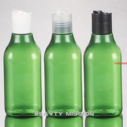 BEAUTY MISSION 24 pcs 200ml disc cap lotion green bottle Empty Travel Perfume Bottles Disc Shampoo PET Refillable Bottlegood qualtity