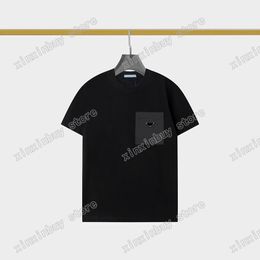 22ss Men Women Designers T-Shirts tee Nylon triangle short sleeve Man Crew Neck paris Fashion Streetwear black white M-2XL273W