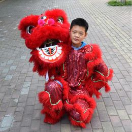 Mascot Costumes Traditional Fur Lion Dance Mascot Costume pure wool Only Costume No Head For one person Advertising Carnival Halloween Chris