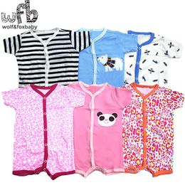 Retail 3pcs/lot 0-24months short-Sleeved Baby Infant romper cartoon for boys girls jumpsuits Clothing clothes 201027