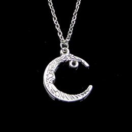 Fashion 26*21mm Moon Face Pendant Necklace Link Chain For Female Choker Necklace Creative Jewelry party Gift