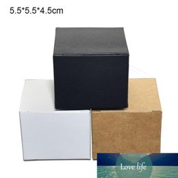 50pcs/lot 3 Colored 5.5*5.5*4.5cm Foldable Kraft Paper Face Cream Bottle Box Jewelry Packing Paperboard Carton Ointment Bottle Package Box