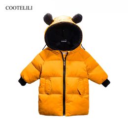 COOTELILI Winter Jackets For Girls Boys Winter Overalls For Girls Warm Coat Baby Boy Clothes Children Clothing 80-130cm LJ201128
