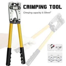 6-50 mm Crimp Tube Terminal Crimper Plier Tool Battery Cable Lugs Hex Crimping Tool Insulated Clamp Hand Tool T0077 Y200321