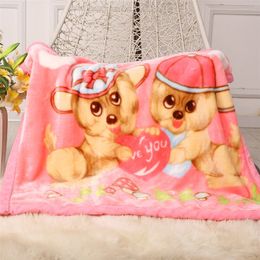 New Children's Blanket For Newborn Baby Sleep Thicken Double Layer Baby Swaddle Comfortable Cartoon Bedding Blankets Quilts 201111